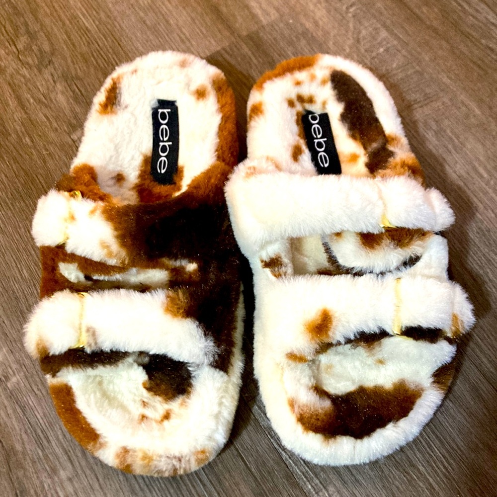 BeBe soft Animal Print Slide Sandals